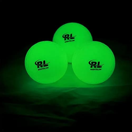R&L Glow Golf Balls for Night Sports - 3 Pack with UV Flashlight | Play Golf After Dark thumbnail 2