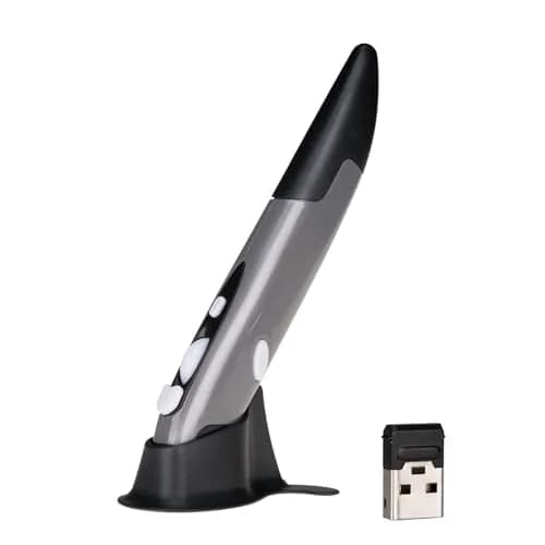 lychee Wireless Optical Pen Mouse Grey | 1600 DPI Adjustable Handwriting Mini Air Mouse for PC Laptop Mac thumbnail 1