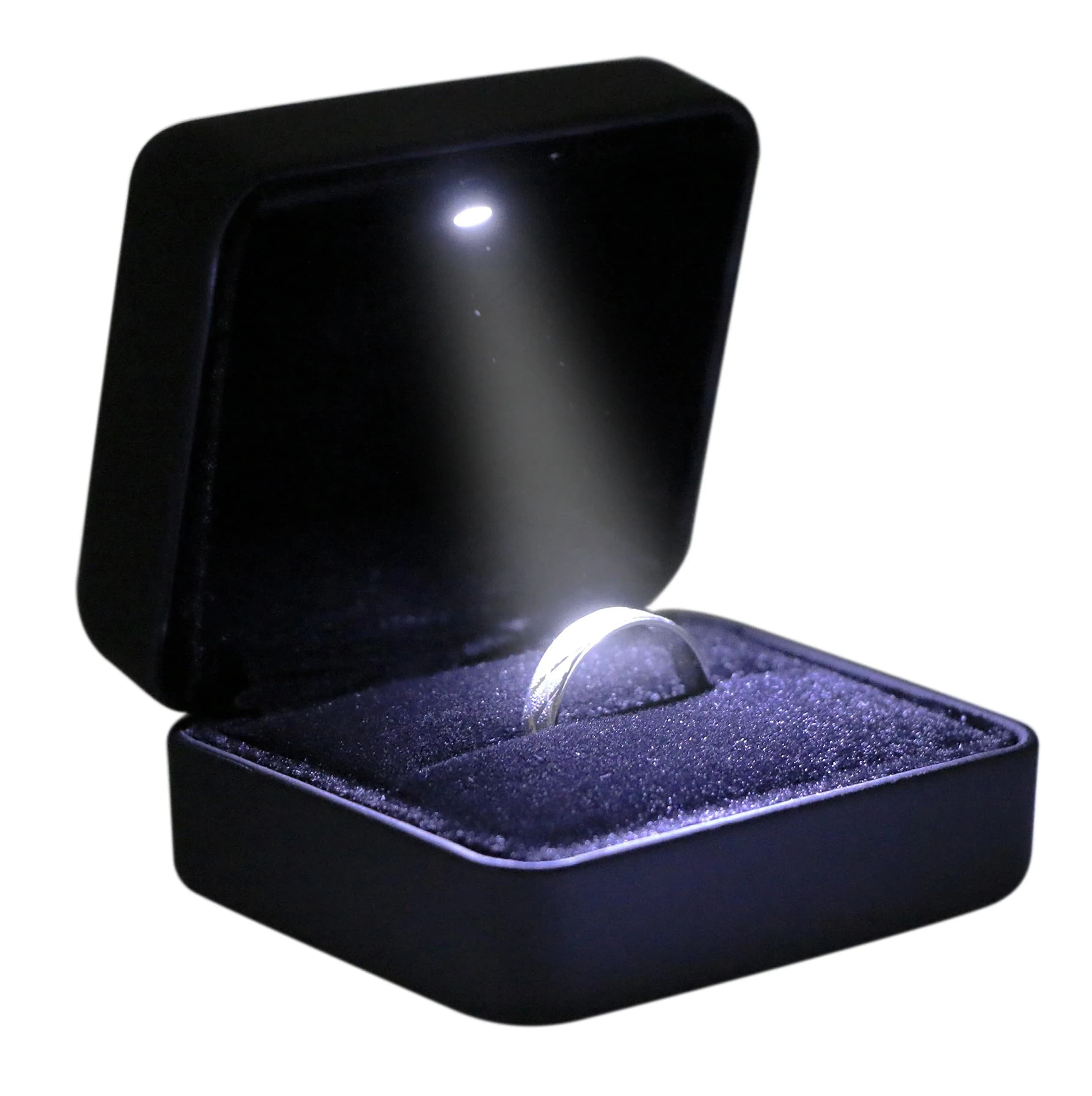 Omeet LED Mini Ring Box with Velvet Lining & Spotlight | Proposal, Engagement, Wedding