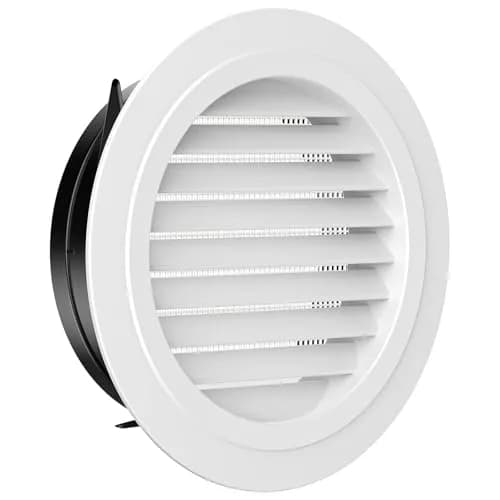 Hon&Guan 8'' Soffit Exhaust Vent, 200mm Round Wall Vent Cover for Bathroom Office Home thumbnail 1