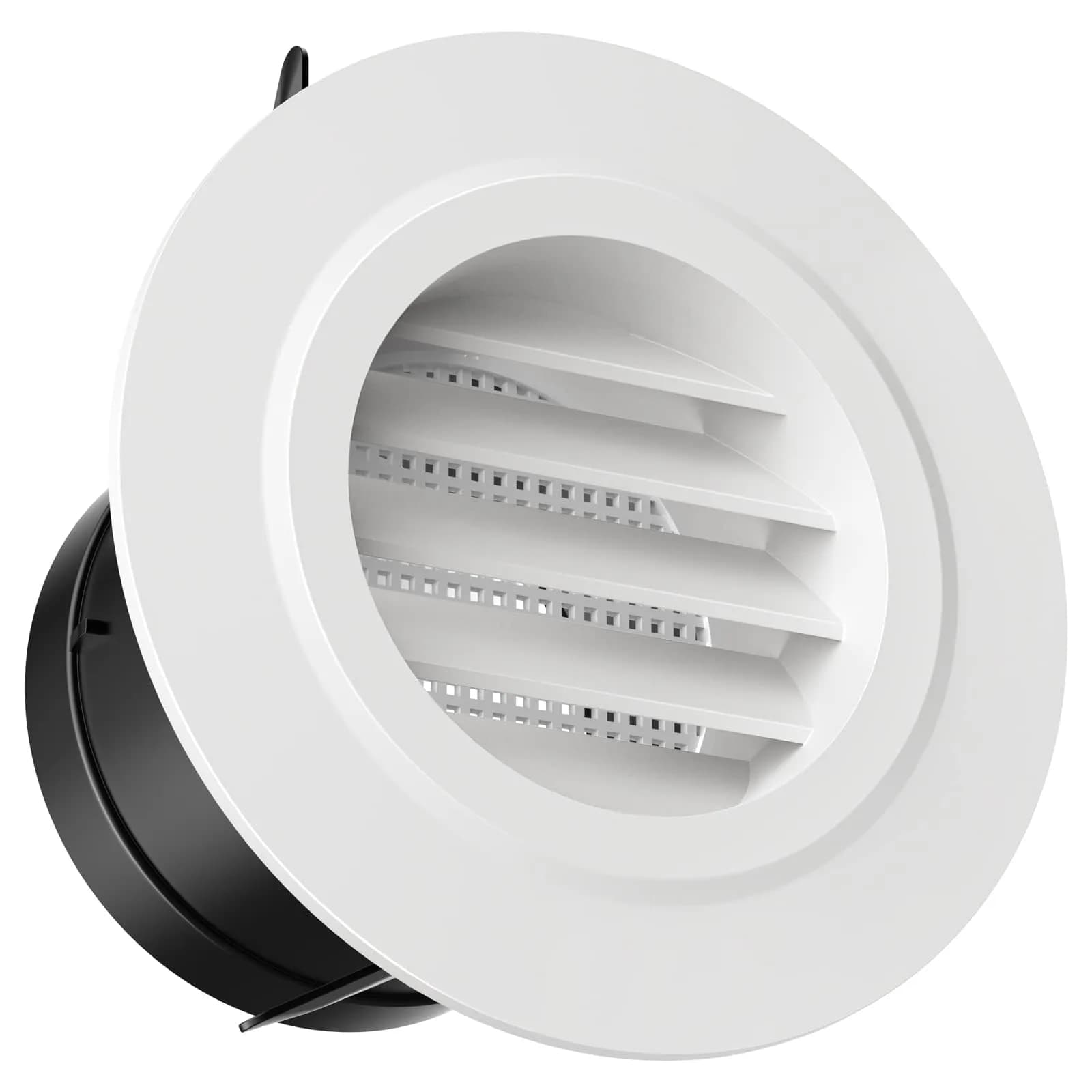 Hon&Guan 3 in Soffit Exhaust Vent, Round 75mm Vent Cover with Fly Screen for Bathroom Office Home - main product image