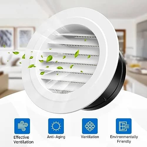 Hon&Guan 6'' Soffit Vent Exhaust Vent 150mm | Weatherproof Air Vent with Fly Screen thumbnail 4
