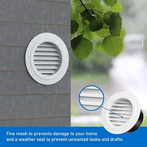 Hon&Guan 6'' Soffit Vent Exhaust Vent 150mm | Weatherproof Air Vent with Fly Screen thumbnail 5