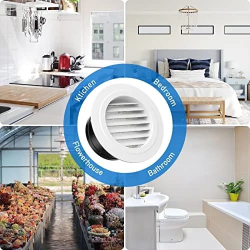Hon&Guan 6'' Soffit Vent Exhaust Vent 150mm | Weatherproof Air Vent with Fly Screen thumbnail 7