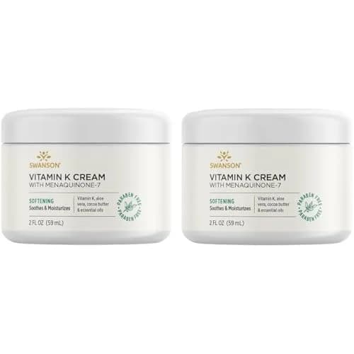 Swanson Vitamin K Cream with Menaquinone-7 59ml (2 fl oz) 2-Pack | Brightens Dark Circles thumbnail 1