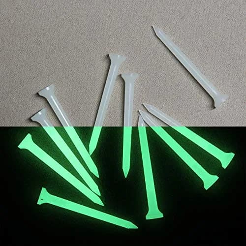 R&L Glow Golf Tees for Night Sports - 2 3/4 inch (7 cm) Pack of 10 | Glows 3 Min After 3 Sec Charge thumbnail 2