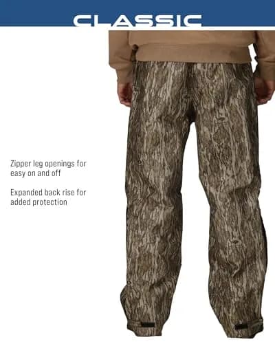 FROGG TOGGS Men's Classic Pro Action Waterproof Breathable Rain Pant, Mossy Oak Bottomland, 3X-Large | Adjustable Fit & Breathable thumbnail 5