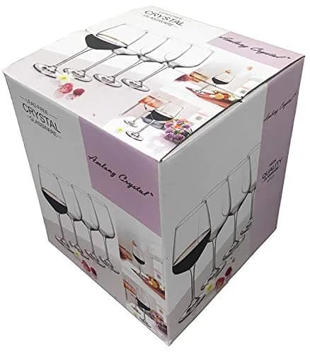 Amlong Crystal All-Purpose Wine Glasses 17oz | Lead-Free, Dishwasher Safe, Set of 4 thumbnail 5