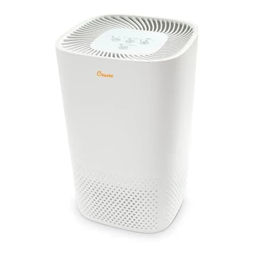 Crane Air Purifier with True HEPA Filter, UV Light, 250 Sq Feet Coverage | Sleep Mode & Timer thumbnail 1