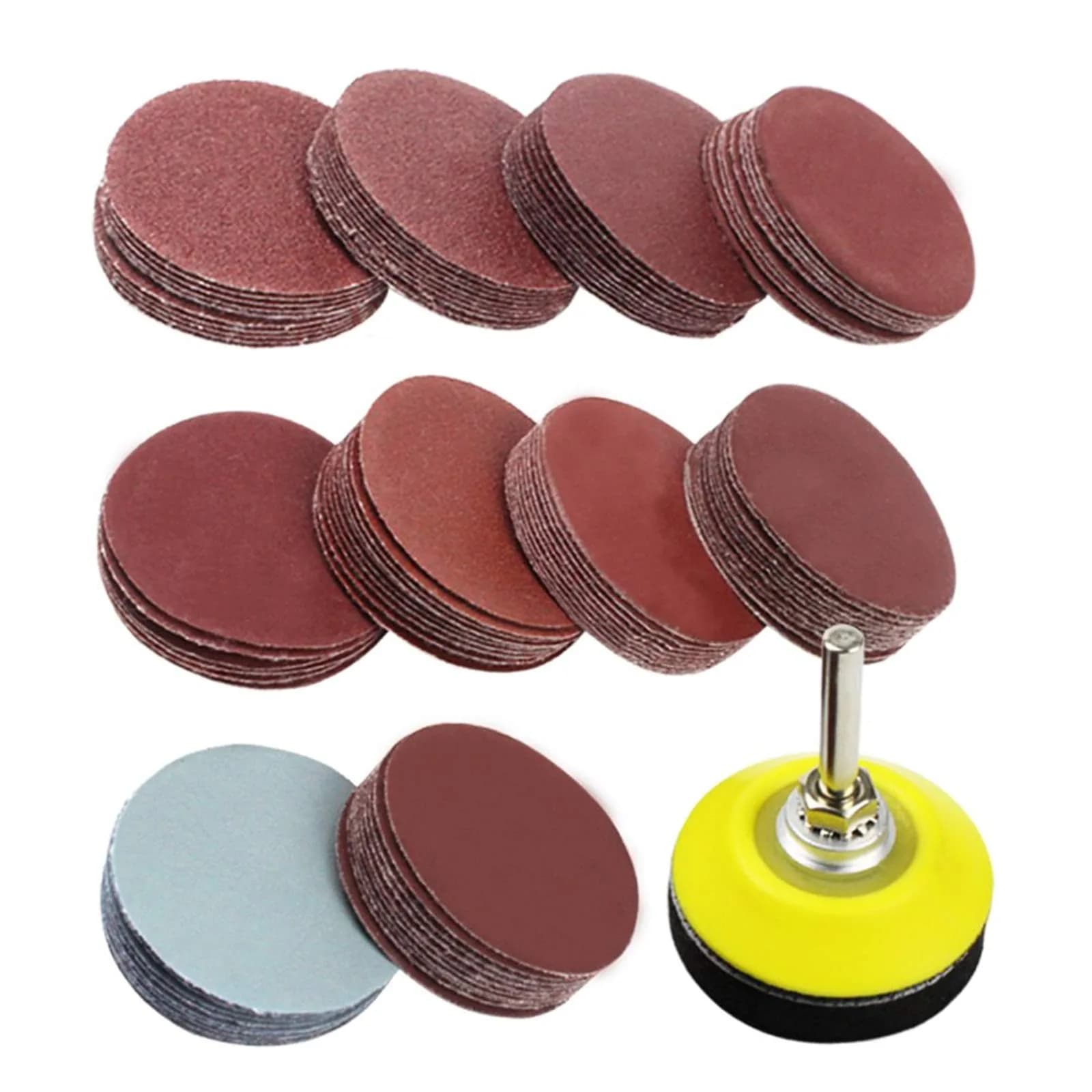 Coceca 100pcs 2 Inch Sanding Discs Kit | 80-3000 Grit for Polishing & Finishing - main product image