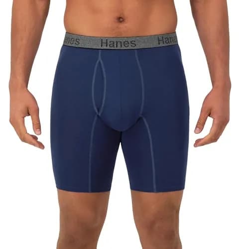 Hanes Men's 3-Pack Comfort Flex Fit Ultra Soft Stretch Boxer Briefs, Long Leg Assorted, X-Large | Breathable Support for Daily Wear thumbnail 2