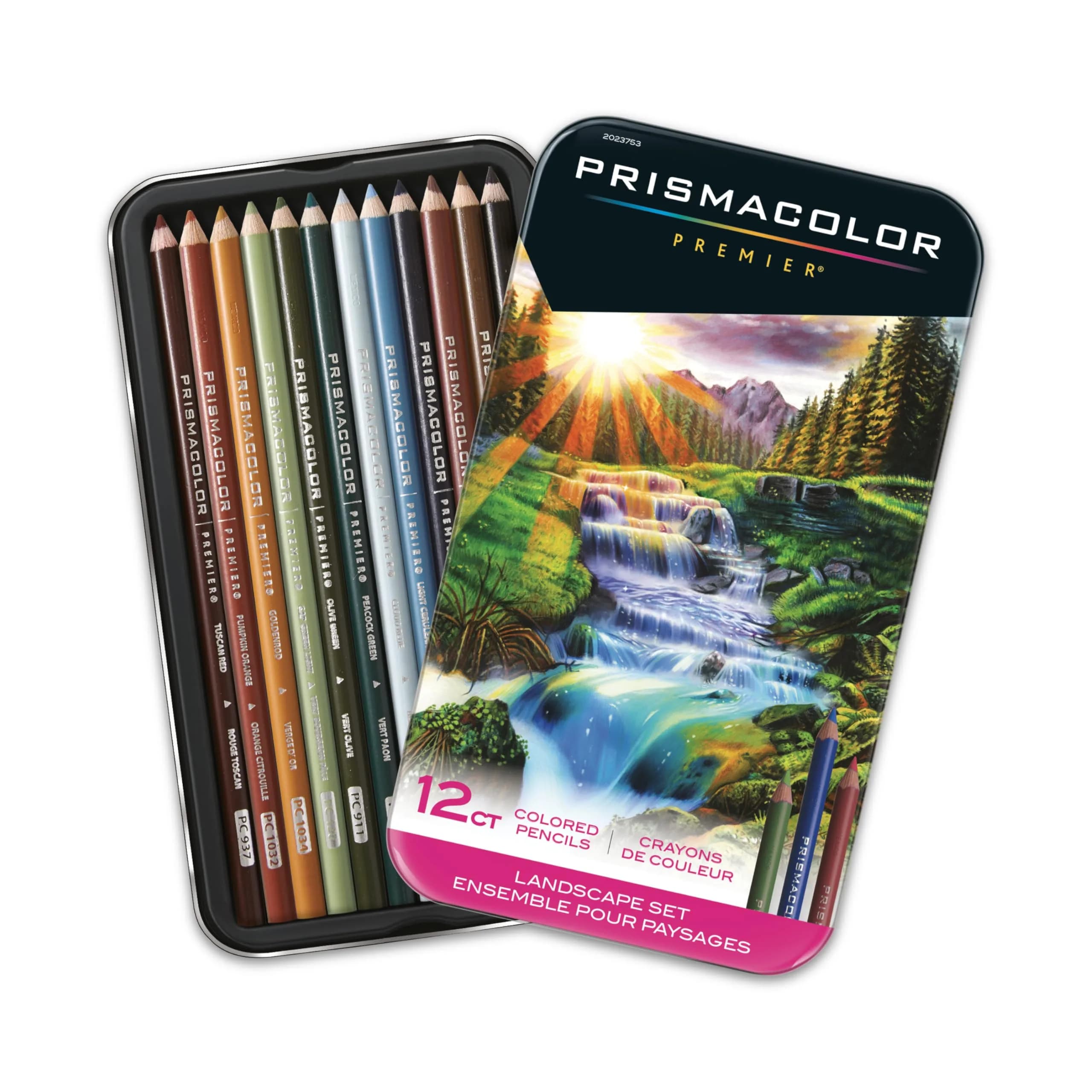 Prismacolor Premier Landscape Colored Pencils Soft Core 12 Count (2mm+ Lead) | Artist-Quality Pigments for Smooth Blending - main product image