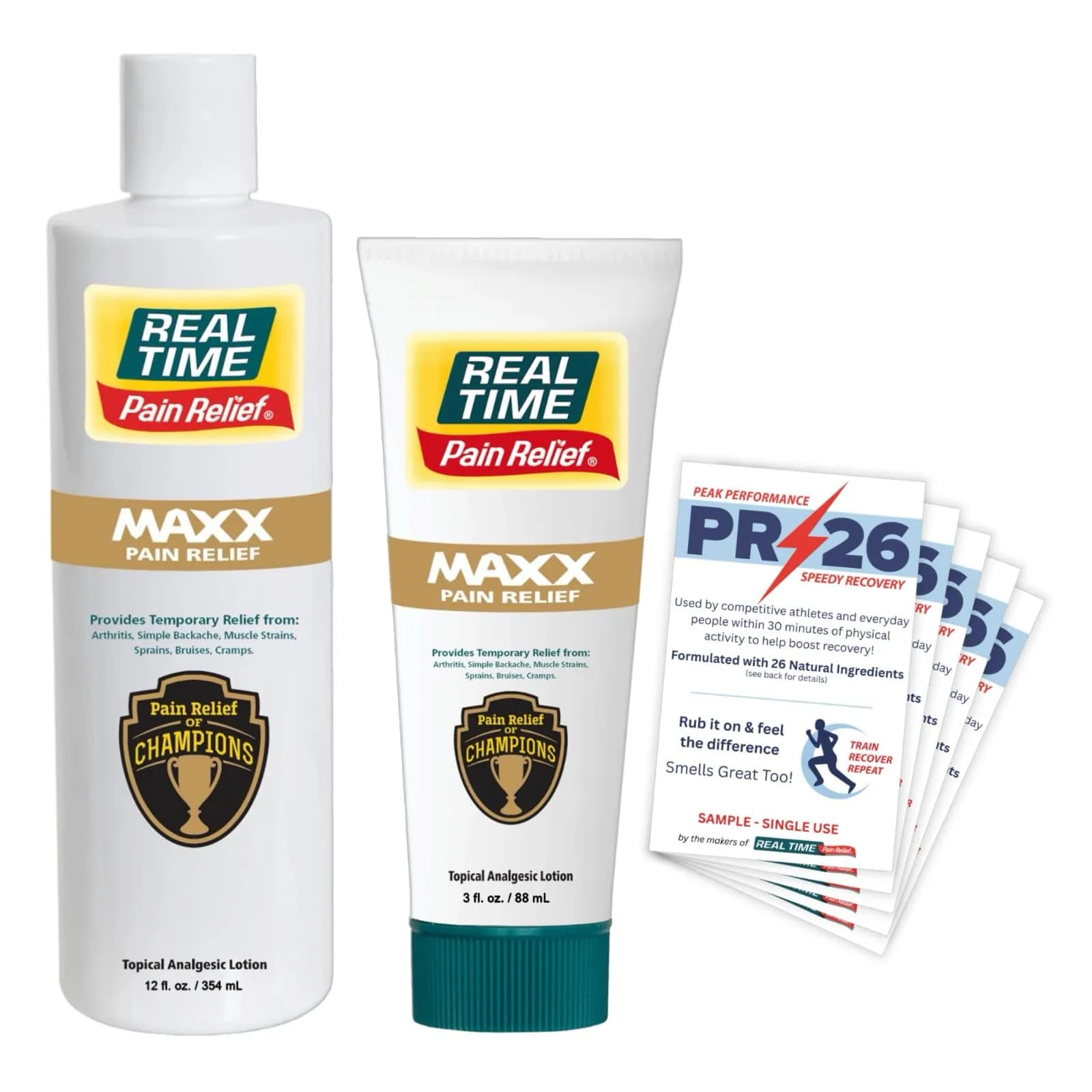 Real Time Pain Relief MAXX Value Pack 12oz | Fast-Absorbing, Non-Greasy Relief for Muscles & Joints - main product image