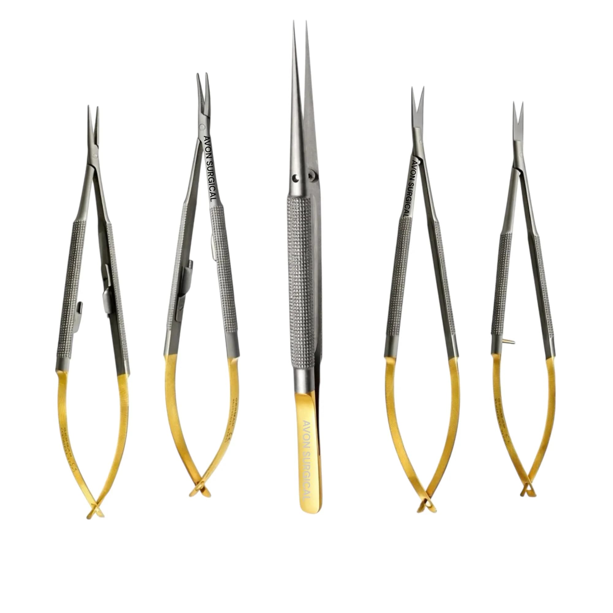 Cynamed German Stainless Set of 5 Micro Surgical Scissors & Needle Holders | 6 Inch Precision Instruments - main product image