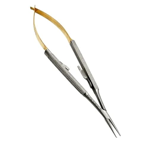 Cynamed German Stainless Set of 5 Micro Surgical Scissors & Needle Holders | 6 Inch Precision Instruments thumbnail 6