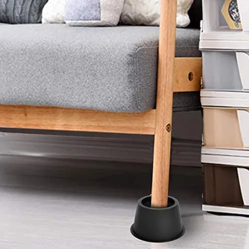 BTSD-home Round Bed Risers 3 Inch (7.62 cm) - 4 Pack | Heavy Duty Plastic Furniture Lifts for Under-Bed Storage thumbnail 4