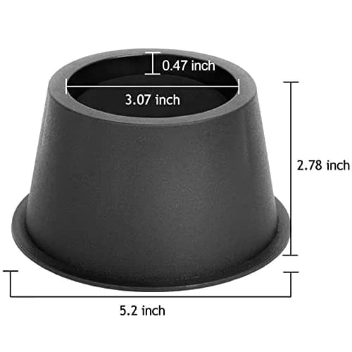 BTSD-home Round Bed Risers 3 Inch (7.62 cm) - 4 Pack | Heavy Duty Plastic Furniture Lifts for Under-Bed Storage thumbnail 2