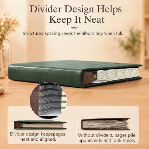 Zoview Classic PU Leather Photo Album 33cm (13 Inch) | Holds 4x6, 5x7, 6x8, 8x10 Photos thumbnail 6