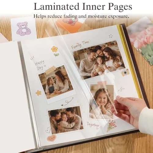 Zoview Classic PU Leather Photo Album 33cm (13 Inch) | Holds 4x6, 5x7, 6x8, 8x10 Photos thumbnail 3