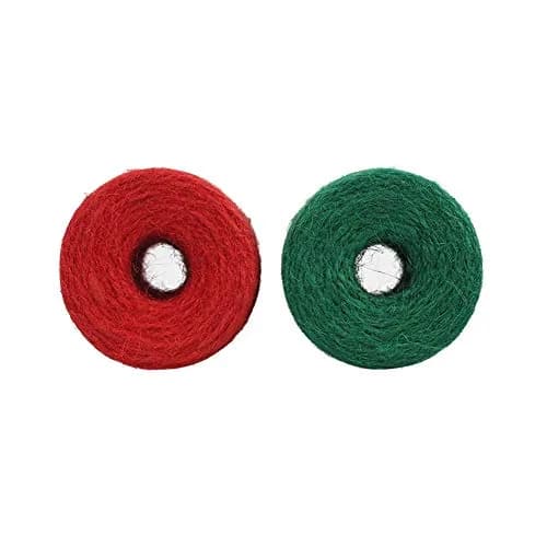 Tenn Well Red Green Jute Twine 328 Feet x 2 Rolls | Heavy Duty 2mm for Gift & Garden thumbnail 3