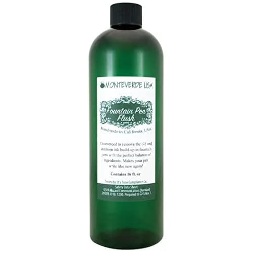 Monteverde Fountain Pen Cleaner 16 Fl Oz | Removes Build-Up, Restores Pen Writing thumbnail 1