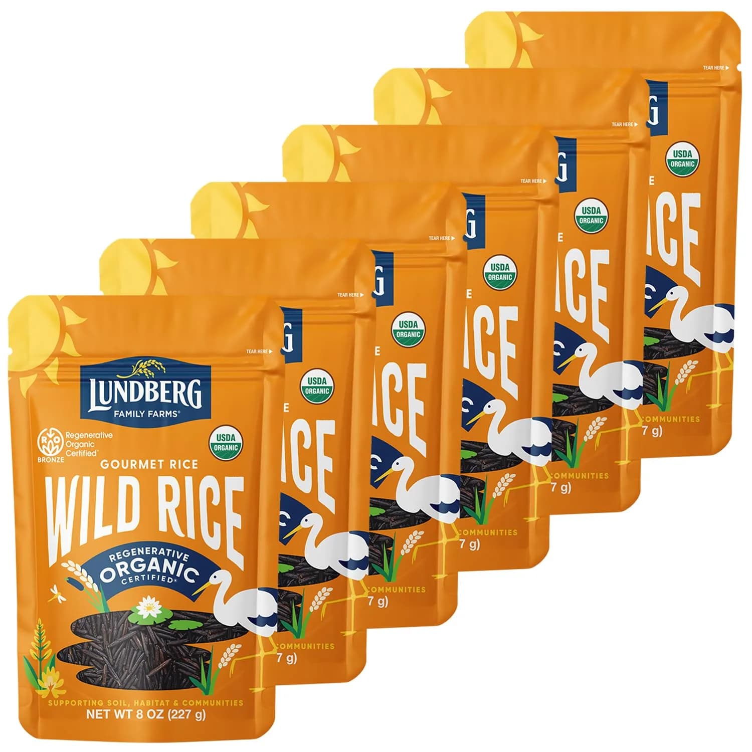 Lundberg Wild Rice 3-Pack, California Cultivated Black Rice, 8 Oz Ea | Regenerative Organic Certified, Vegan, Gluten-Free — 8 Ounce
