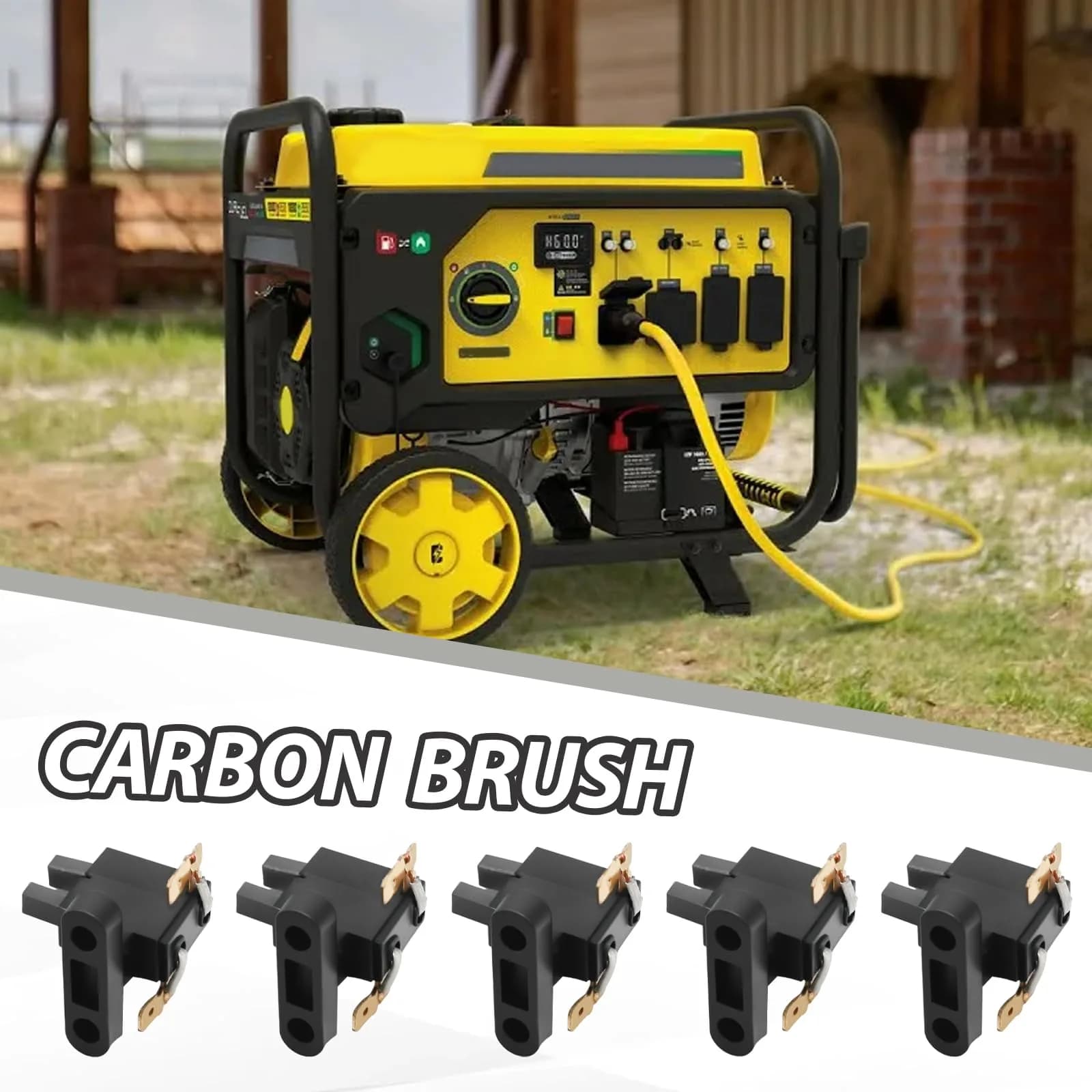 Hoypeyfiy Universal Generator Carbon Brush Assembly Replacement - 5 Pack | Genuine USA Import - view 2