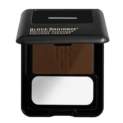 Black Radiance Pressed Powder 0.28oz | Matte Finish for Deep Skin Tones, Oil-Absorbing Compact with Mirror & Sponge thumbnail 2