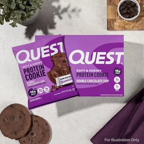 Quest Double Chocolate Chip Protein Cookie 59g (2.08 oz) | 15g Protein, Gluten-Free, Low Carb thumbnail 7