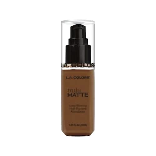 L.A. COLORS Truly Matte Foundation, Mahogany 2.9 Fl Oz | Long-Wearing Powder Finish for Oily & Combination Skin thumbnail 2