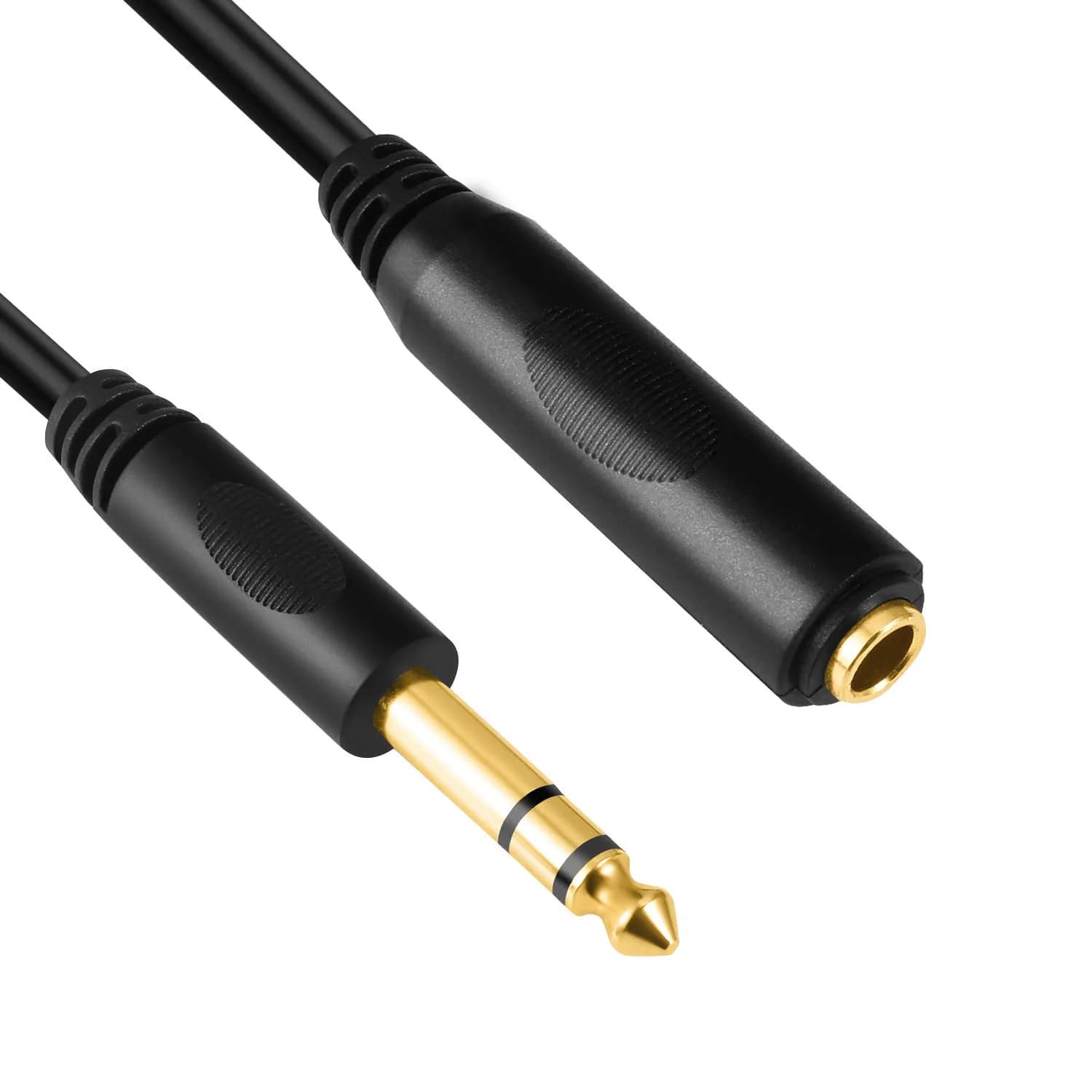 Devinal 6.35mm 1/4" TRS Audio Extension Cable 10 ft | Gold Plated Stereo Connector - main product image