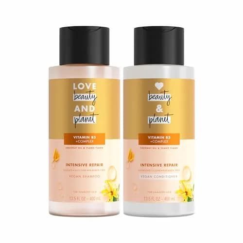 Love Beauty and Planet Coconut Oil & Ylang Hope and Repair Shampoo and Conditioner for Dry & Damaged Hair 13.5 oz each | Vegan, Paraben-Free thumbnail 1
