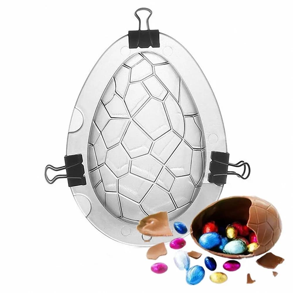 MoldFun Giant Surprise Toy Egg Maker - Easter Egg Mold, Dinosaur Polycarbonate Plastic Mould for Chocolate, Jello, Soap, Bath Bomb, Lotion Bar, Clay, Plaster, Cake Decorating Tool - main product image