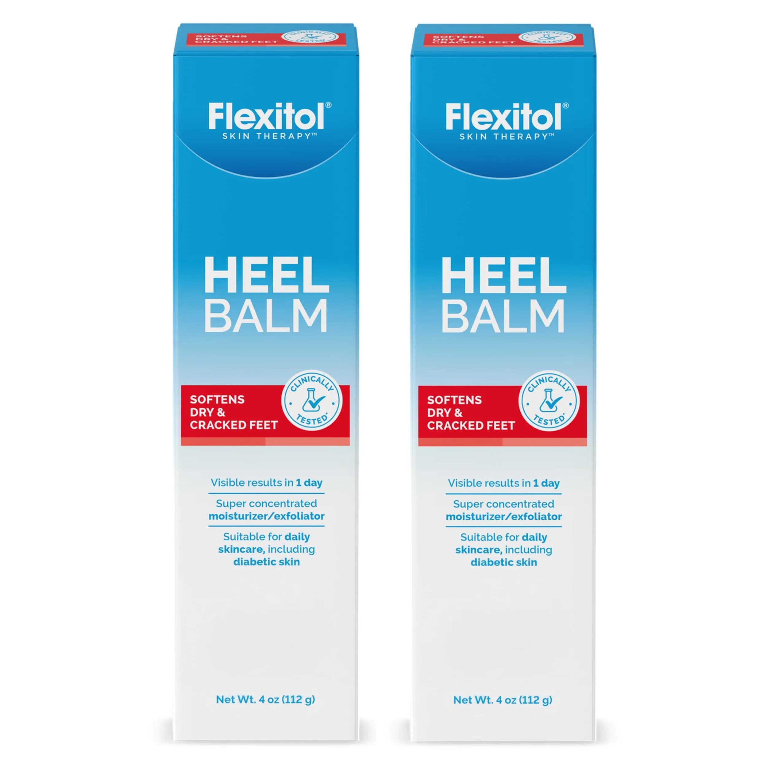 Flexitol Heel Balm Twin Pack 202ml (8 oz) | Clinically Tested for Dry Cracked Heels