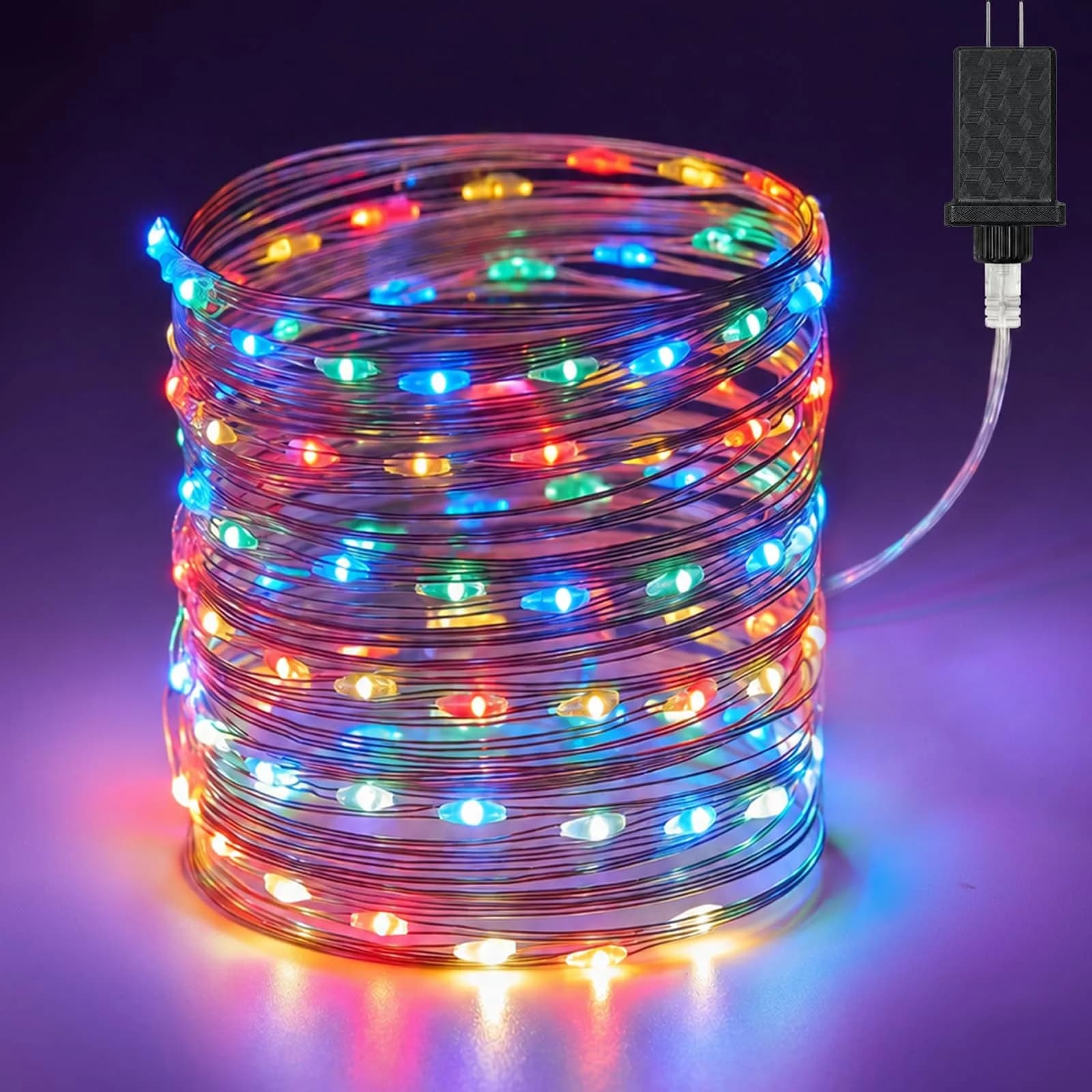 Minetom Multicolor Fairy String Lights 100 LEDs 10.1m (33 Ft) | Waterproof Copper Wire for Bedroom & Party Decor