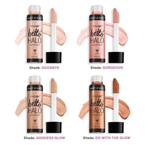 wet n wild MegaGlo Hello Halo Liquid Highlighter Makeup, Shimmer, Glow Halographic 15ml (0.5 Fl Oz) | Buildable Multi-Shimmer Glow thumbnail 6