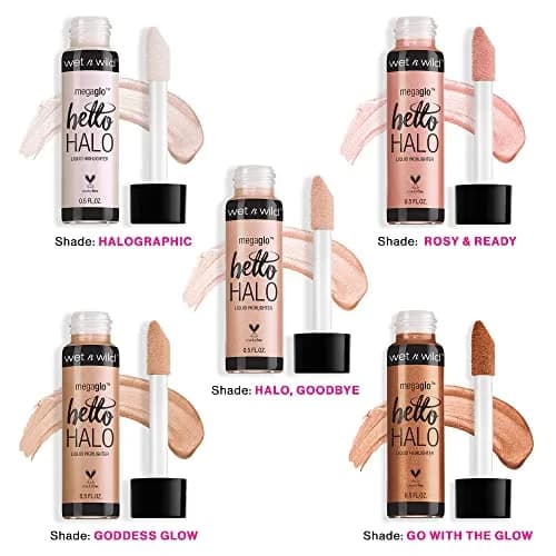wet n wild MegaGlo Hello Halo Liquid Highlighter Makeup, Shimmer, Glow Halographic 15ml (0.5 Fl Oz) | Buildable Multi-Shimmer Glow thumbnail 3