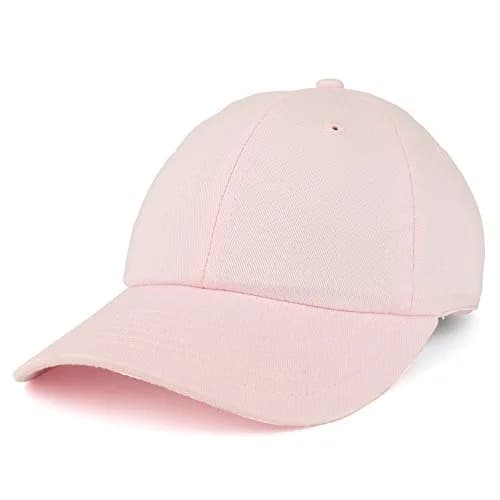 Trendy Apparel Shop Youth Small Fit Bio Washed Cotton Baseball Cap - Pink (1 Size) thumbnail 1