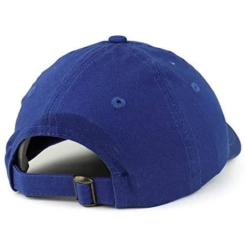 Trendy Apparel Shop Youth Small Fit Bio Washed Cotton Baseball Cap - Royal Blue | Adjustable Metal Buckle Strap thumbnail 3