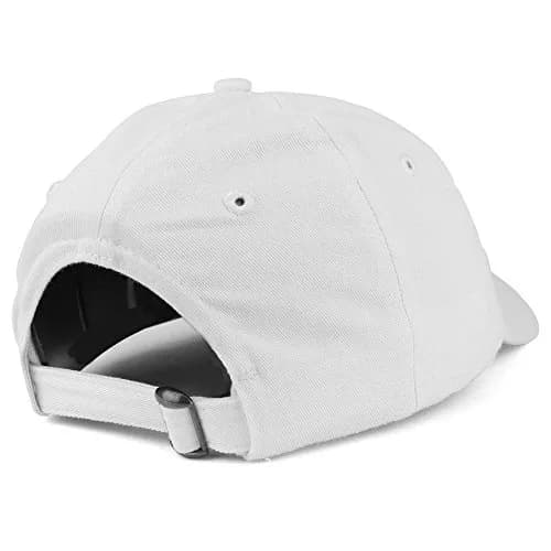 Trendy Apparel Shop Youth Cotton Baseball Cap - White | Adjustable Metal Buckle Strap thumbnail 3