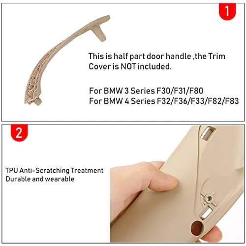 Jaronx Beige Right Front Door Handle for BMW 3 Series 2012-2018 & 4 Series 2014-2017 (1 Piece) thumbnail 5