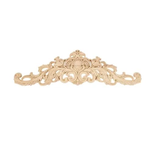 MUXSAM Wood Carved Appliques 40x11 cm (15.75"x4.33") | Vintage Floral Furniture Decals thumbnail 1