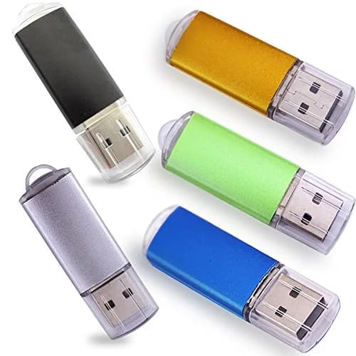 ebamaz 128MB USB 2.0 Metal Key Flash Drives 5-Pack | Plug-and-Play Data Storage thumbnail 1