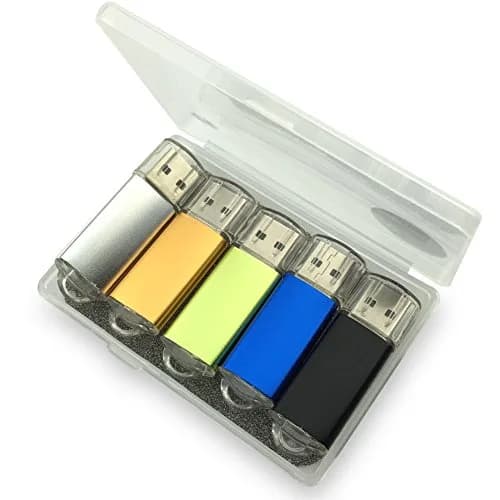 ebamaz 128MB USB 2.0 Metal Key Flash Drives 5-Pack | Plug-and-Play Data Storage thumbnail 2
