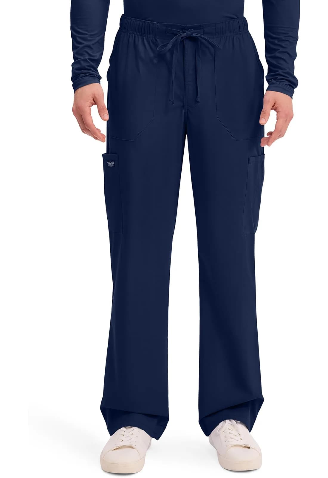 Cherokee Men Tapered Leg Cargo Scrubs Pants Navy XS | Durable, Comfortable & Modern Fit