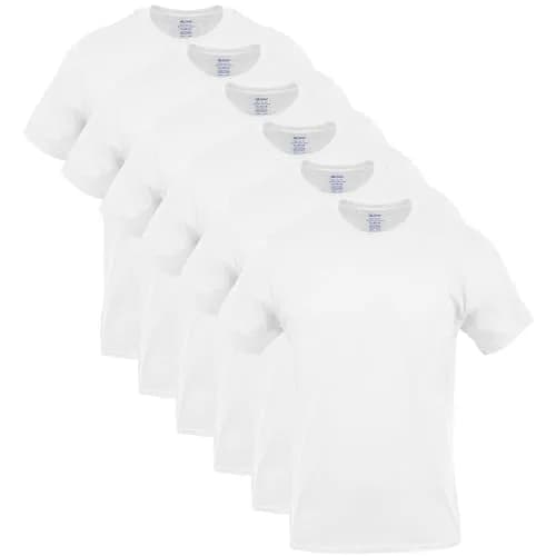 Gildan Men's Crew T-Shirts, Multipack, Style G1100, White (6-Pack), Small | Soft breathable cotton, moisture-wicking comfort thumbnail 1