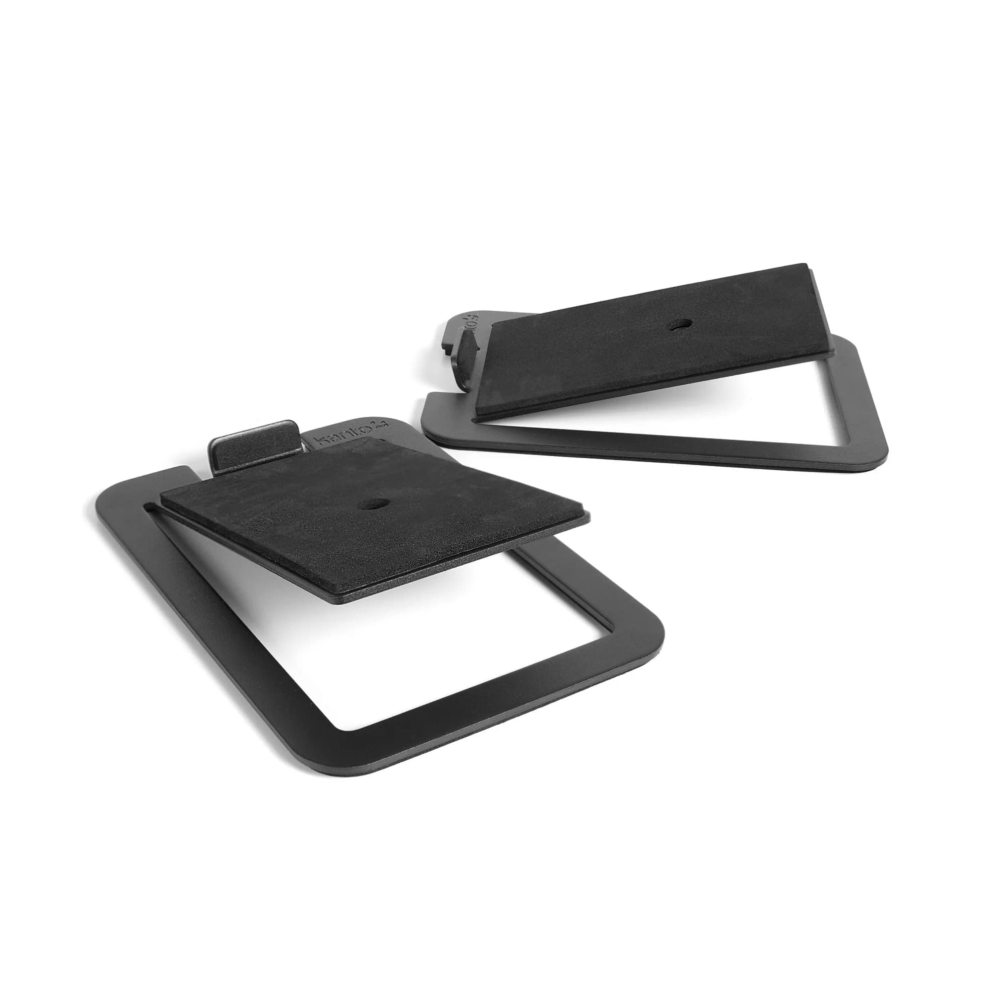Kanto S4 Tilted Desktop Speaker Stands Pair | 16° Upward Angle, 8 lbs Capacity, Damping Foam, 1/4"-20 Mount, Black