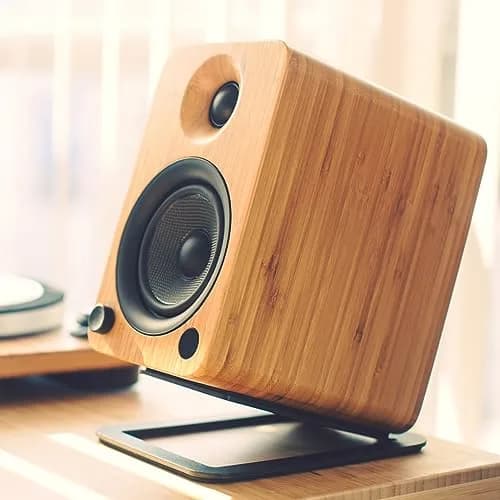 Kanto S4 Tilted Desktop Speaker Stands Pair | 16° Upward Angle, 8 lbs Capacity, Damping Foam, 1/4"-20 Mount, Black thumbnail 7