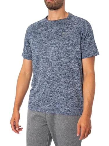 Under Armour Men's Tech 2.0 Short-Sleeve T-Shirt Academy Blue (409)/Steel Large | Moisture-Wicking & Quick-Dry Athletic Fit thumbnail 1