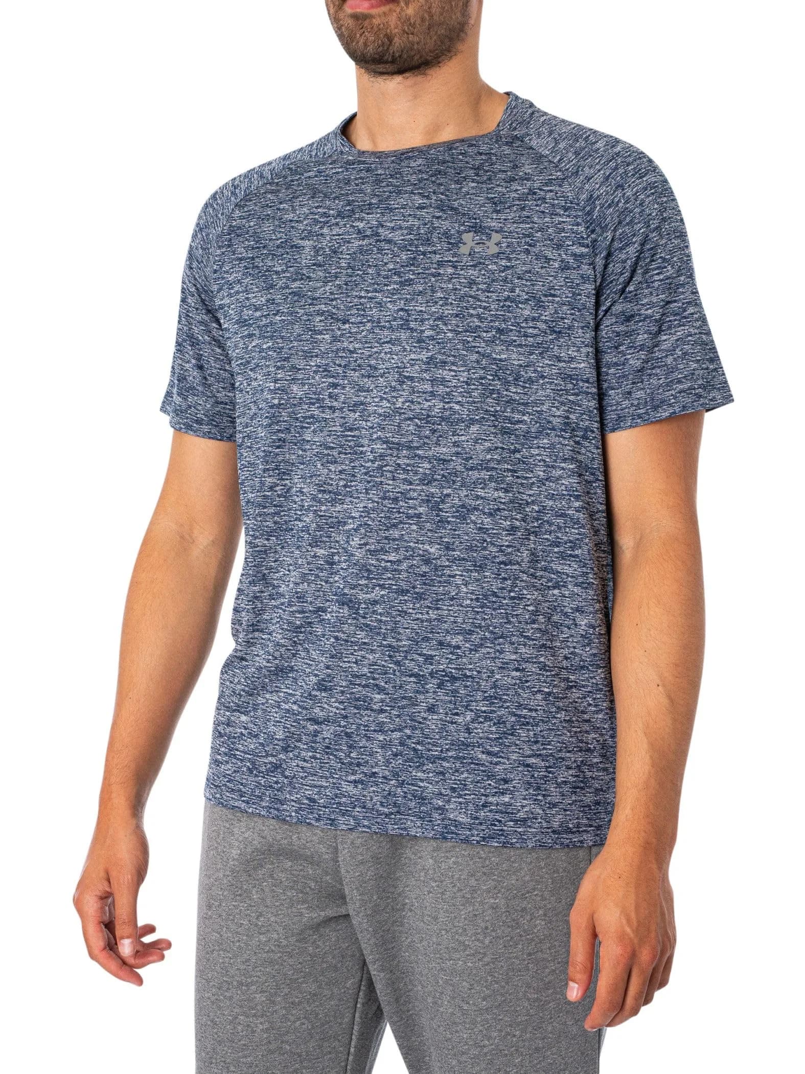 Under Armour Men's Tech 2.0 Short-Sleeve T-Shirt Academy Blue (409)/Steel Large | Moisture-Wicking & Quick-Dry Athletic Fit - main product image